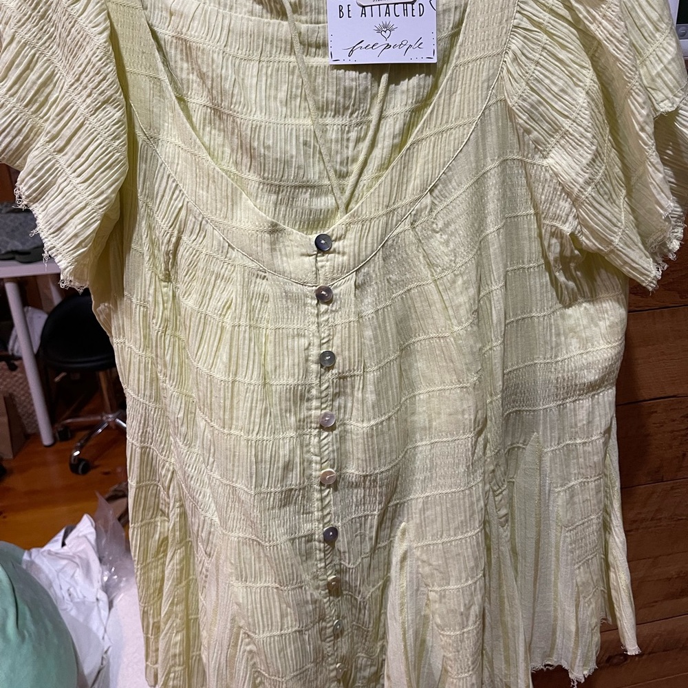 Free People Linen 2 Piece Set Size XL